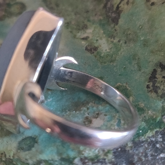 Owyhee Opal Sterling Silver Ring - Picture 4 of 8